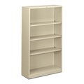 Highboy 4 Shelf Metal Bookcase  34.5 in. W x 12.63 in. D x 59 in. H  Putty HI523677